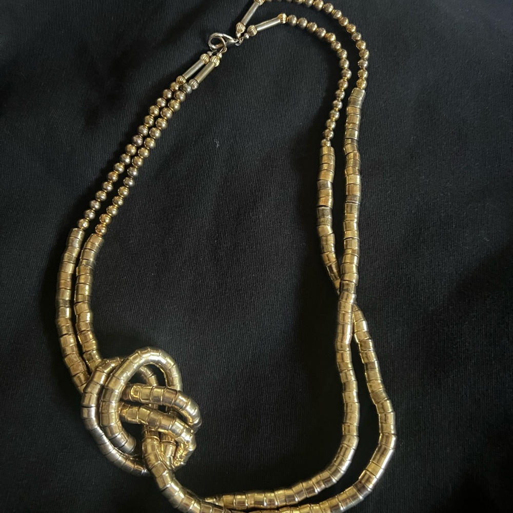 Vintage “gold” knot necklace